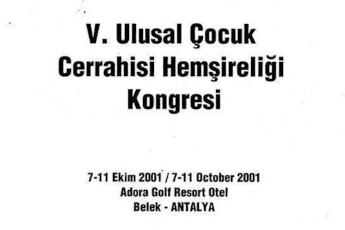 5. Ulusal Çocuk Cerrahisi Hemşireliği Kongresi