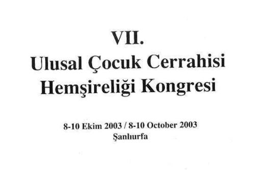 7. Ulusal Çocuk Cerrahisi Hemşireliği Kongresi